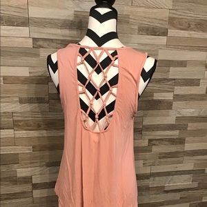 Open back tank top